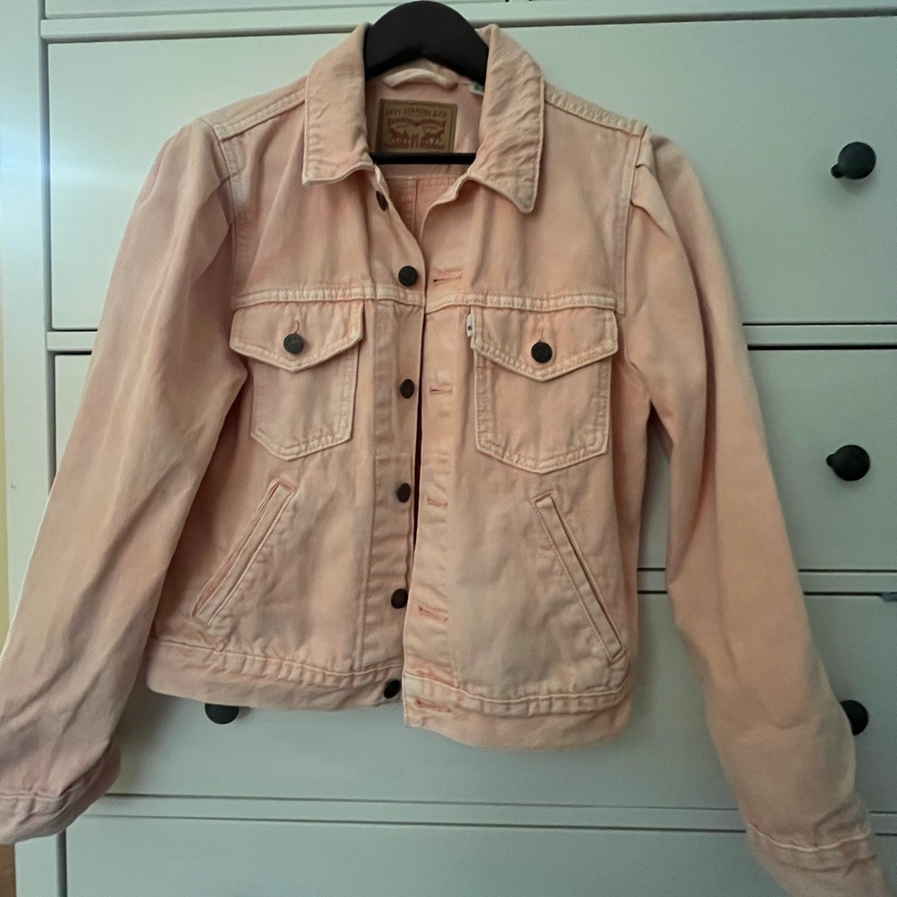 Levi’s original puff sleeve trucker Pink Denim Jacket - Picture 13 of 13